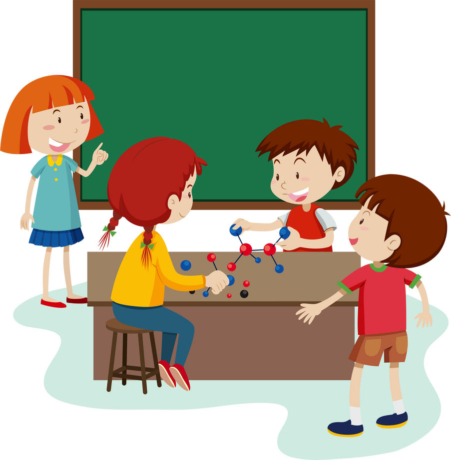 Student Study Molecule in Classroom